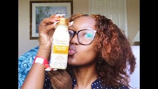 CREME OF NATURE PURE HONEY KNOT AWAY LEAVE IN DETANGLER DEMO ON COLORED NATURAL HAIR  PRODUCT DEMO [upl. by Feodor]