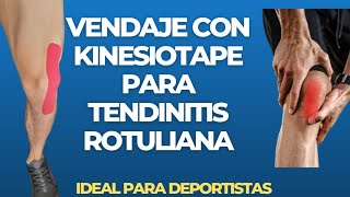 VENDAJE con KINESIOTAPE para TENDON ROTULIANO RODILLA ⚽️ [upl. by Fulvi]