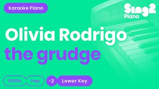 Olivia Rodrigo  the grudge Lower Key Piano Karaoke [upl. by Lally]