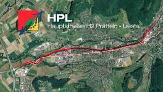 Übersicht Hauptstrasse H2 Pratteln  Liestal  Umfahrung Liestal HPL [upl. by Valdes]