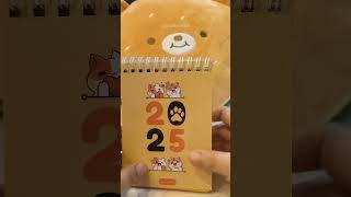 Cute desktop calendar 🥺2025 calendar calendarseries craft printing diy fyp [upl. by Anaihsat]