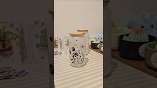 Loving this new totoro design ✨️glasscup vlog vinyl art ghibli totoro smallcreator cute [upl. by Laith]