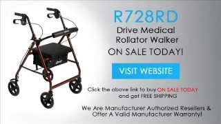 R728RD Rollator Walker by Drive Medical and Get the Best Price Here [upl. by Assille372]