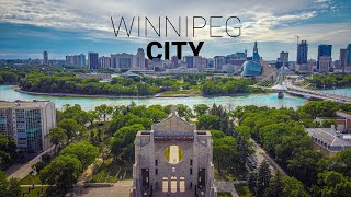 Winnipeg City  4K  Manitoba  Canada [upl. by Atinyl]