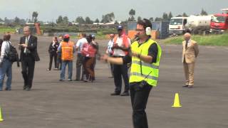 UN Mission in DR Congo launches the inaugural flight of unarmed Unmanned Aerial Vehicles in Goma [upl. by Natica]