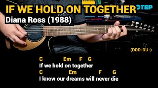 If We Hold On Together  Diana Ross 1988 Easy Guitar Chords Tutorial with Lyrics [upl. by Ikiv]