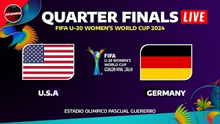 🟡 USA vs GERMANY  QUARTER FINALS FIFA U20 WOMENS WORLD CUP 2024 FIXTURES TODAY [upl. by Neeham838]