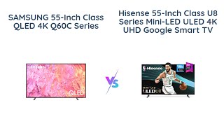 🔥 Samsung QLED 4K Quantum HDR vs Hisense U8 MiniLED 4K UHD Google TV 🌈💥🎮 [upl. by Galan]