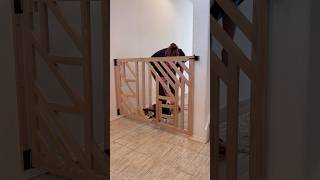 When you spend hours making a pet gate amp your cat foils it in 2 seconds cat diy cats woodworking [upl. by Rinaldo584]