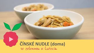 ČÍNSKÉ NUDLE s kuřecím masem  ochutnejte Asii [upl. by Lleoj]