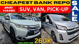 BILIHAN NG MURANG REPOSSESSED CARS UP TO 50 OFF PICKUP SUV VAN  CHEAPEST REPO CARS IN MARKET [upl. by Niassuh]