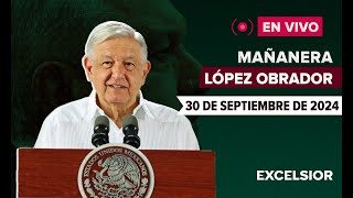 Última mañanera de López Obrador 30 de septiembre de 2024  EN VIVO [upl. by Conrade]