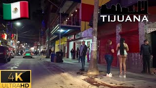 🇲🇽 Tijuana Streets at Night  Zona Norte 2024 4K [upl. by Manno]