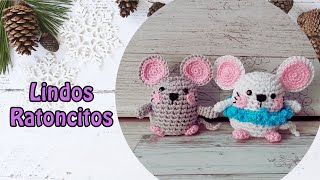 LINDOS RATONCITOS 🐭🐭 ¡Sencillísimos de hacer  Paso a Paso en crochet [upl. by Ytrebil]