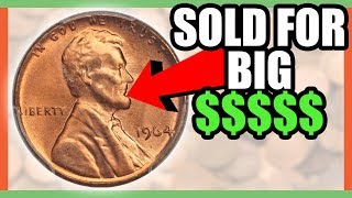 RARE AND VALUABLE PENNIES TO LOOK FOR 1964 PENNIES WORTH MONEY [upl. by Jotham754]