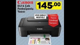 A101de Satılan Canon E414 Çok Fonksiyonlu Yazıcı Detaylı inceleme A101 DE SATILAN YAZICI reklam [upl. by Enitsuj]