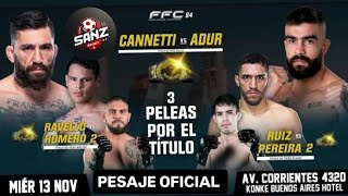 PESAJE OFICIAL DE LA FFC CANETTI VS ADUR BBUENS AIRES ARGENTINA [upl. by Claudian]