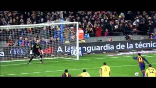 Neymar Missed Penalty vs Villareal 110215 HD [upl. by Aihcrop334]