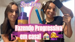 COMO FAZER PROGRESSIVA EM CASA SOZINHA•SEM FORMOL•Progressiva das Blogueiras [upl. by Simetra694]