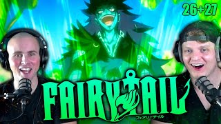 NATSU VS GAJEEL  Fairy Tail Episode 26 amp 27 REACTION [upl. by Effy]