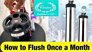 TUTORIAL HOW TO FLUSH THE CARICO WATER PURIFICATION SYSTEM ONCE A MONTH [upl. by Kan609]