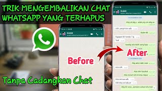 Wajib tau 🔥Cara mengembalikan chat whatsapp yang terhapus [upl. by Raeann476]