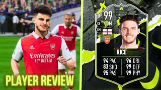 UPGRADED 99 Showdown Plus Declan Rice 🍚  FIFA 23 Ultimate Team Player Review [upl. by Allanson]