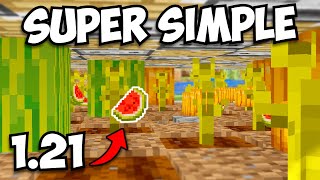 Minecrafts BEST Automatic Melon amp Pumpkin Farm  121 Tutorial [upl. by Okihsoy]