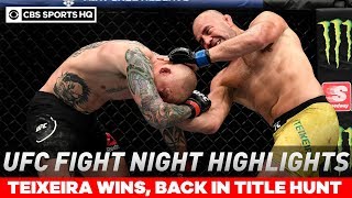 UFC Fight Night highlights Teixeira brutalizes Smith in dominant TKO victor  CBS Sports HQ [upl. by Rehpatsirhc462]