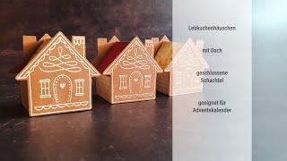 Süßes Lebkuchenhäuschen geschlossene Schachtel mit Dach Stampin Up [upl. by Nabla]