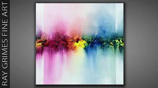 Simple Blending Techniques for Abstract Painting  Step by Step Acrylics  Abstract Painting 458 [upl. by Nivanod]