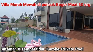 Villa Murah MEWAH di puncak bogor Muat 50 orang Privat pool [upl. by Nylrehc]