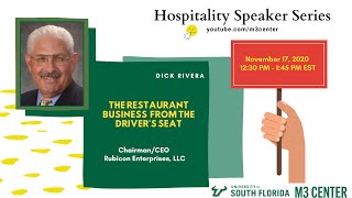 USFHospitality Speaker Series Dick Rivera CEO Rubicon Enterprises [upl. by Cheshire]