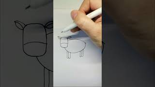 Disegnare una Mucca Facile Facile shorts [upl. by Yntruoc]