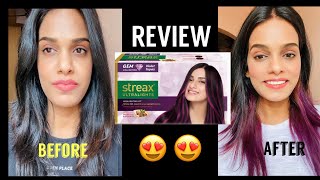 Streax hair colour review purple colour [upl. by Nochur267]