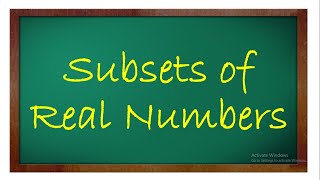 Mathematics 7  Subsets of Real Numbers [upl. by Lockhart]