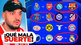 REACCIONANDO al SORTEO de OCTAVOS de LA CHAMPIONS LEAGUE NOS TOCA EL PEOR EQUIPO POSIBLE [upl. by Hayyifas]