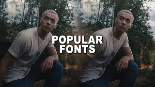 popular fonts for editing pt2 [upl. by Aipotu]