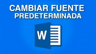 Cómo cambiar el tipo de letra predefinida en Word para PROFESORES y ALUMNOS EducaTutos [upl. by Naashom]