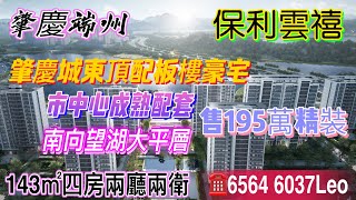 肇慶｜端州豪盤保利雲禧央企大盤、罕見板式大平層143㎡詳解！更有185240㎡無遮擋湖景選擇！矚目板樓、背靠北嶺群山、毗鄰東湖公園！8分鐘到端州站！大灣區樓宇｜肇慶置業｜湖景板樓｜灣區Vlog探房 [upl. by Gustin765]