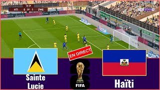 Haïti vs Sainte Lucie en direct Éliminatoires de la Coupe du monde Simulation football Gameplay PC [upl. by Sauls]