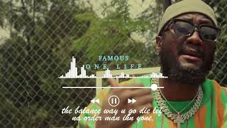 famousone life lyrics video [upl. by Noreg932]