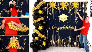 3 IDEAS 🤩 DECORACION CON GLOBOS 😍 graduación 👨‍🎓 decoraciones para cumpleaños  Gustavo gg [upl. by Colline369]