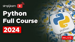 🔥 Python Full Course  Python Programming Training On 🔴LIVE  Python  2024  Simplilearn [upl. by Asilanna569]