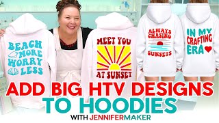 BIG HTV Designs How To Level Up Your Hoodies [upl. by Marieann877]