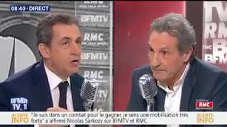 Échange tendu entre Nicholas Sarkozy et Jean Jacques Bourdin [upl. by Enoval]