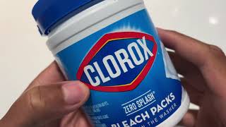 Clorox Bleach Packs  How To Use and Review [upl. by Moazami270]