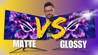 Matte vs Glossy OLED  Comparing the best ASUS has to offer PG32UCDM VS PG32UCDP [upl. by Buckels]