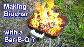 Making Biochar in a Barbecue Grill  Homemade Charcoal [upl. by Inotna]