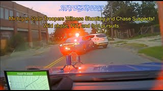 State Troopers Witness Shooting While on Traffic Stop  High Speed Chase Through Detroit [upl. by Anatollo847]